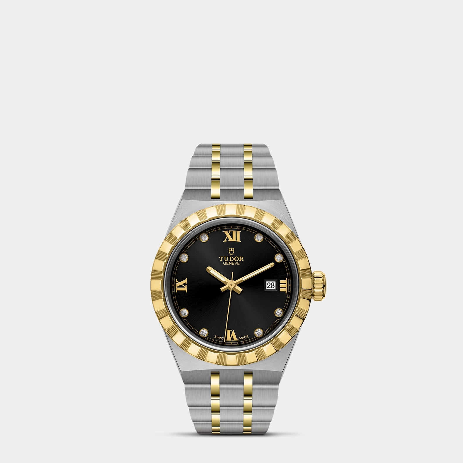 TUDOR Royal Two-Tone 28mm - Black Diamond Dial