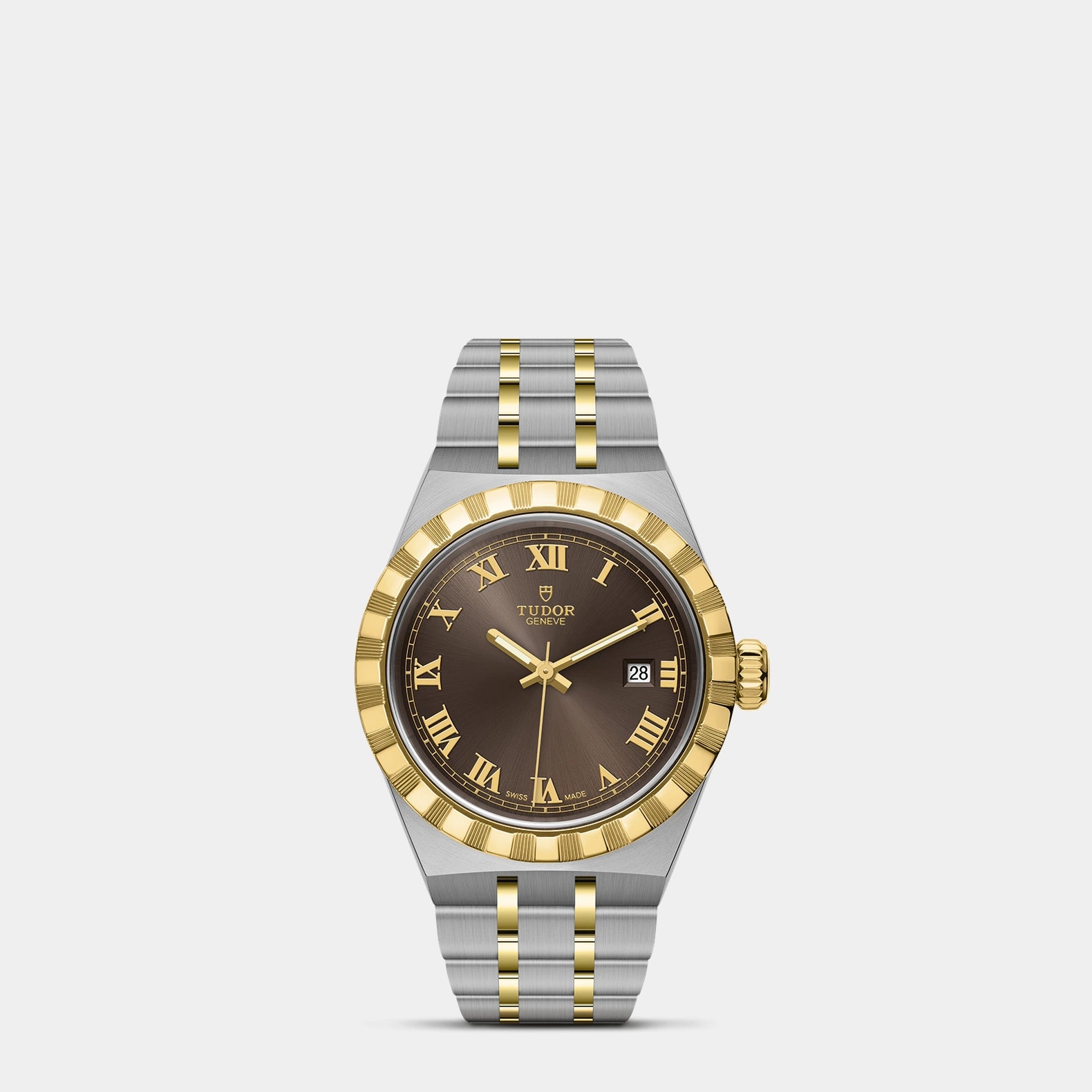 TUDOR Royal Two-Tone 28mm - Brown Dial