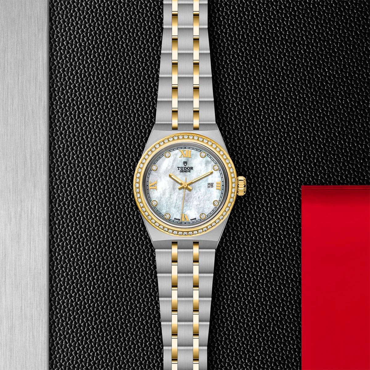 TUDOR Royal Two-Tone 28mm - Mother of Pearl Dial Diamond Bezel