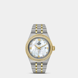 TUDOR Royal Two-Tone 28mm - Mother of Pearl Dial Diamond Bezel