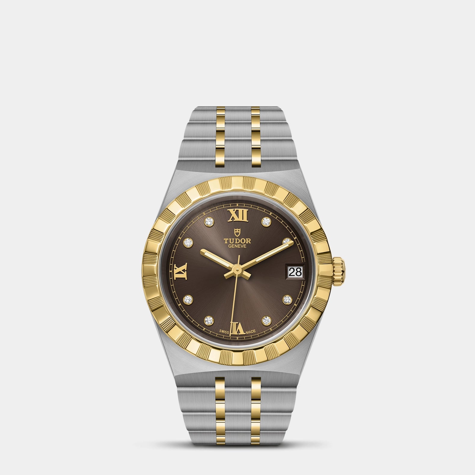 TUDOR Royal Two-Tone 34mm - Brown Diamond Dial