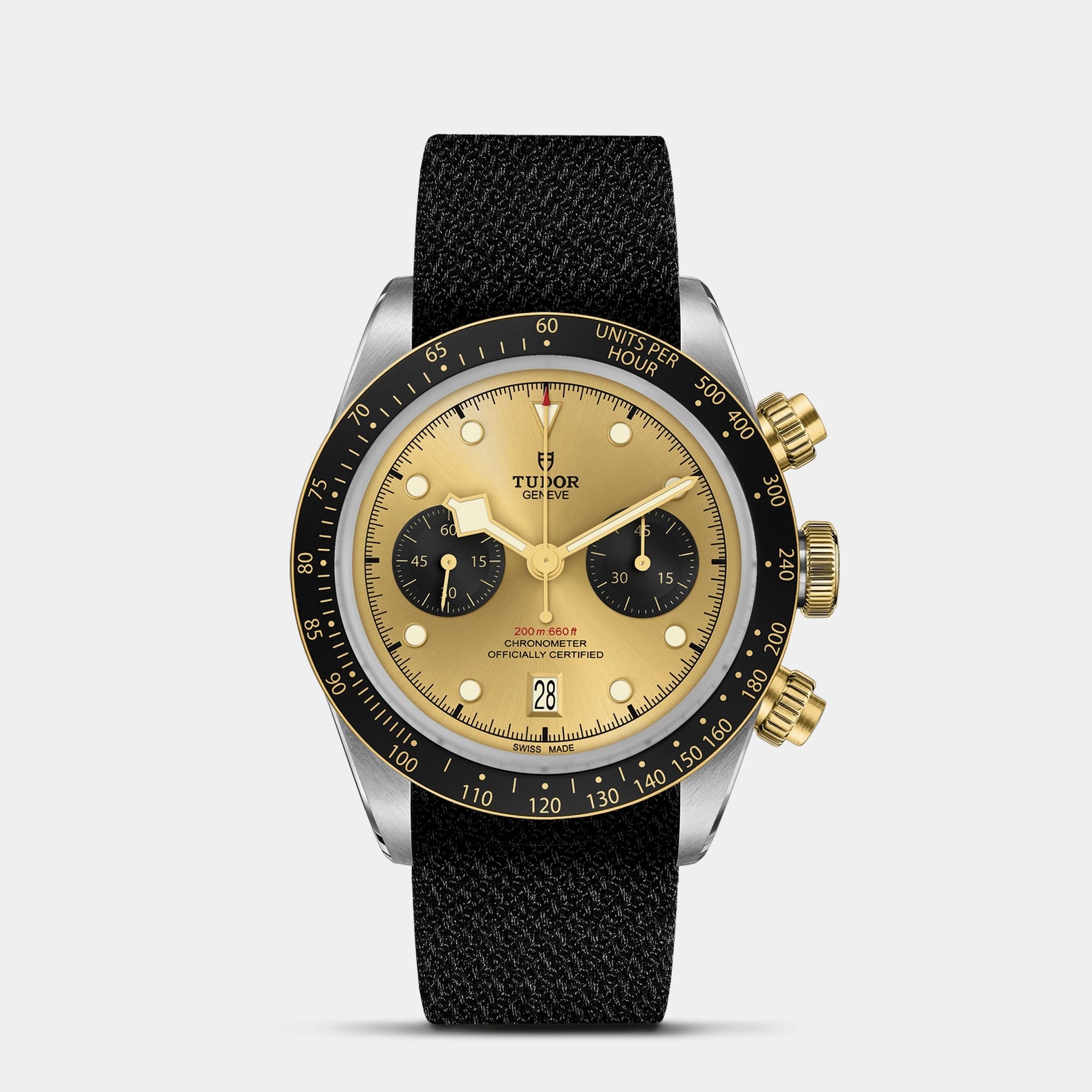 Black Bay Chrono S&G 41mm - Gold Dial on Fabric Strap