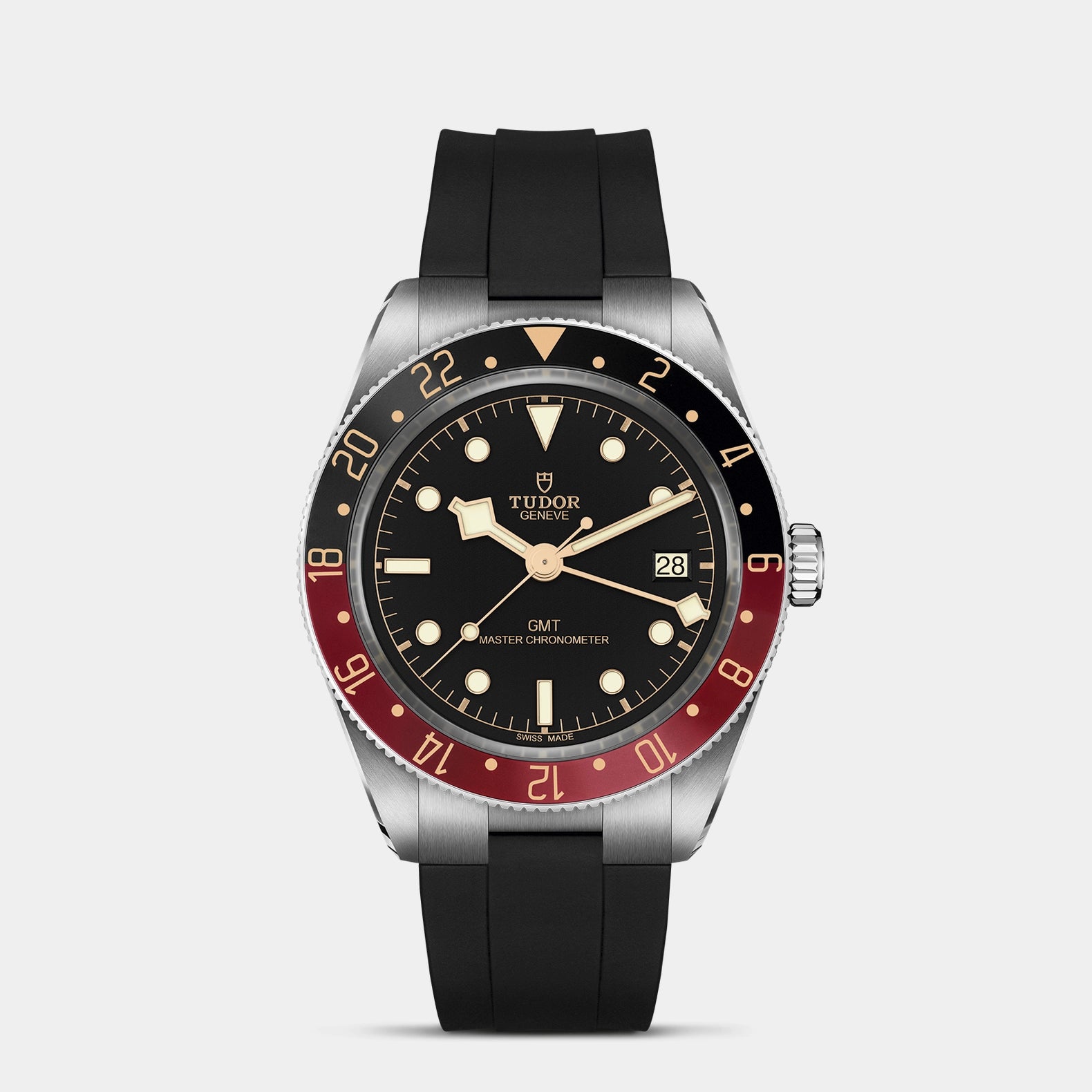 Black Bay 58 GMT 39mm - Black Dial on Rubber Strap