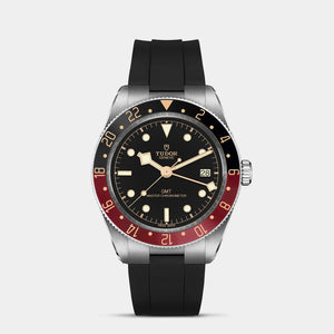 Black Bay 58 GMT 39mm - Black Dial on Rubber Strap