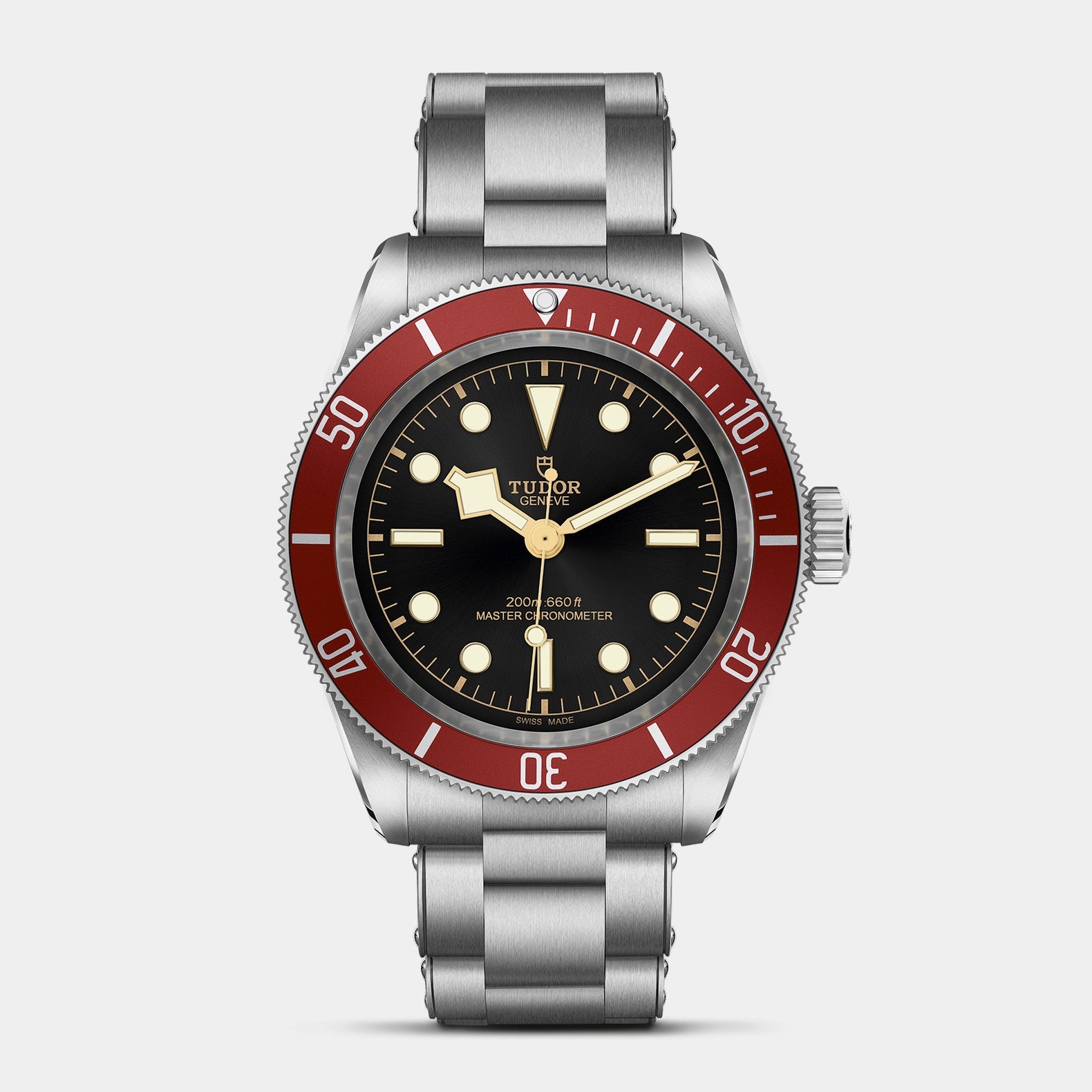 Black Bay 41mm - Red Bezel on 3-Link Bracelet