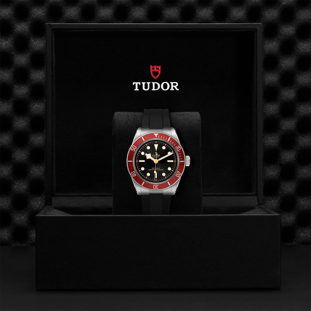 Black Bay 41mm - Red Bezel on Rubber Strap