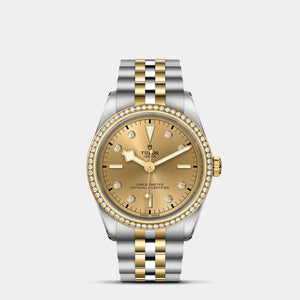 Black Bay One S&G 36mm - Gold Dial Diamond Bezel on 5-Link Bracelet