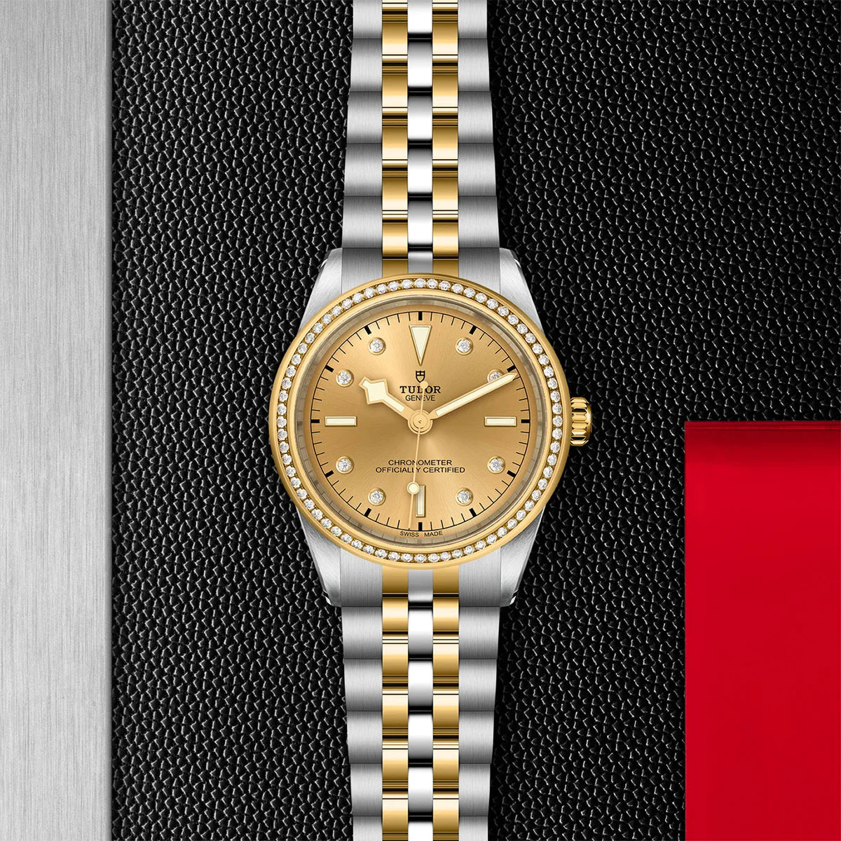 Black Bay One S&G 39mm - Gold Dial Diamond Bezel on 5-Link Bracelet