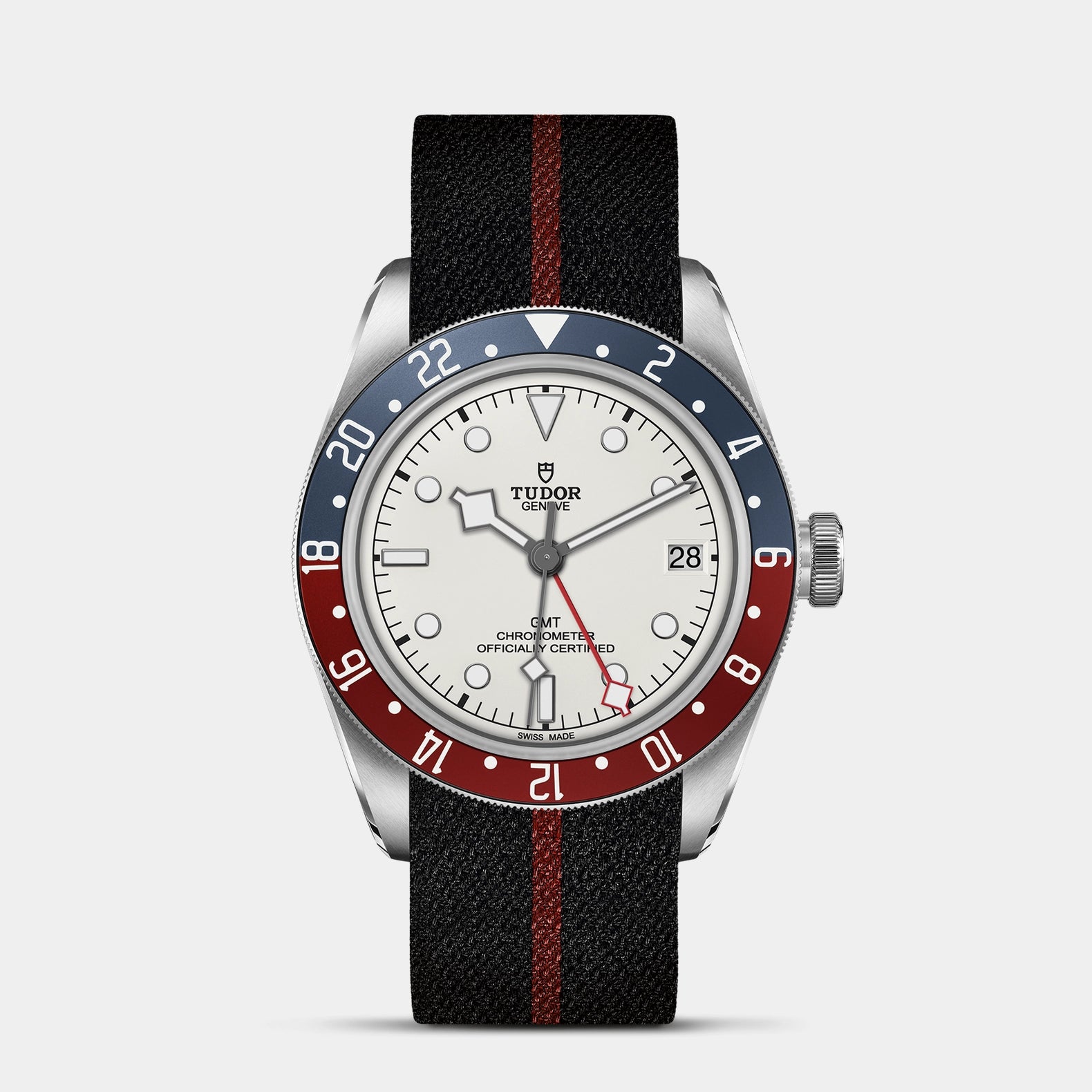 Black Bay GMT 41mm - White Dial on Fabric Strap