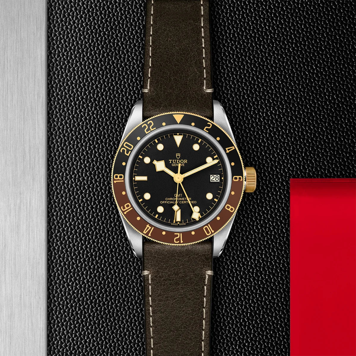 Black Bay GMT S&G 41mm - Black Dial on Leather Strap