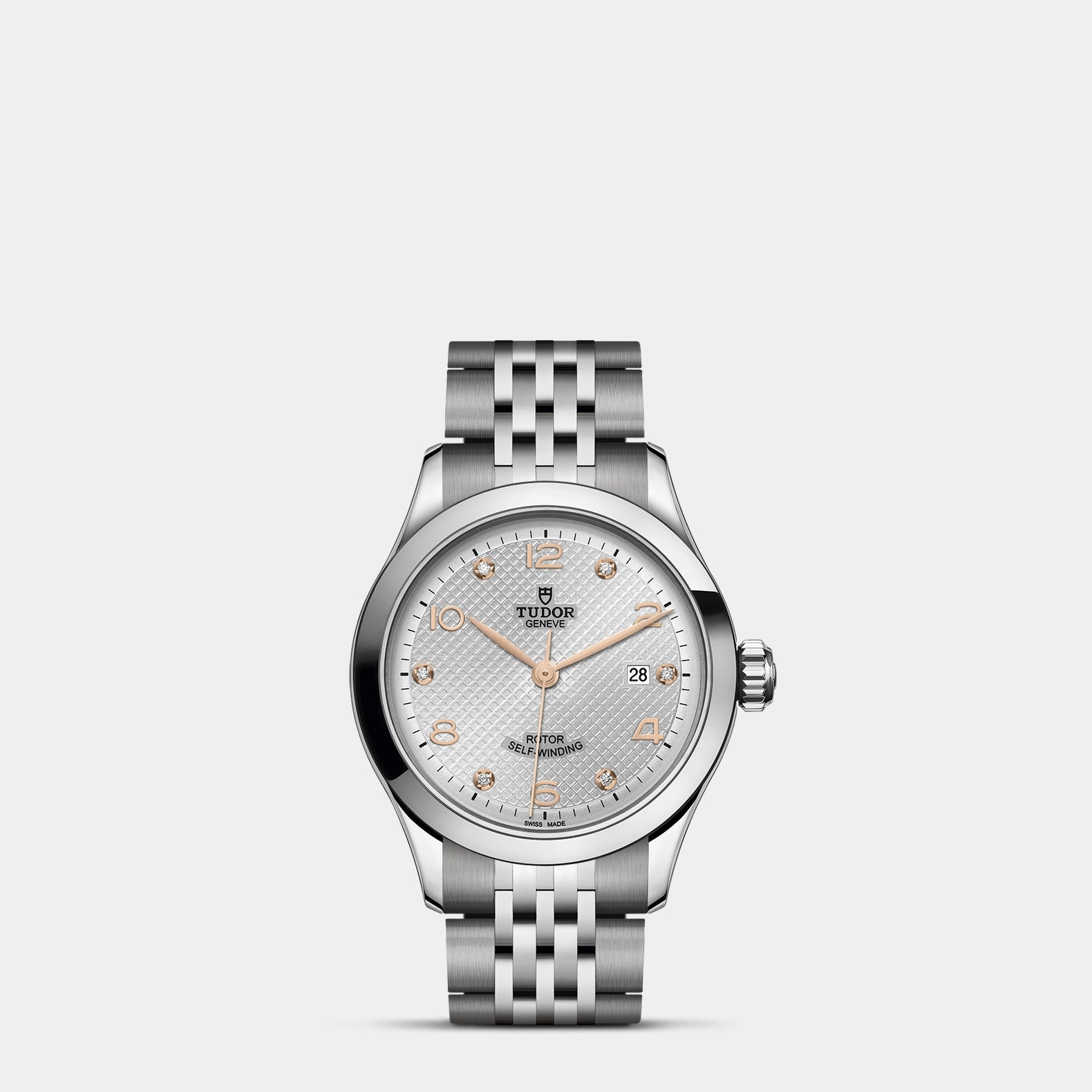 1926 28mm - Silver Diamond Dial on Bracelet