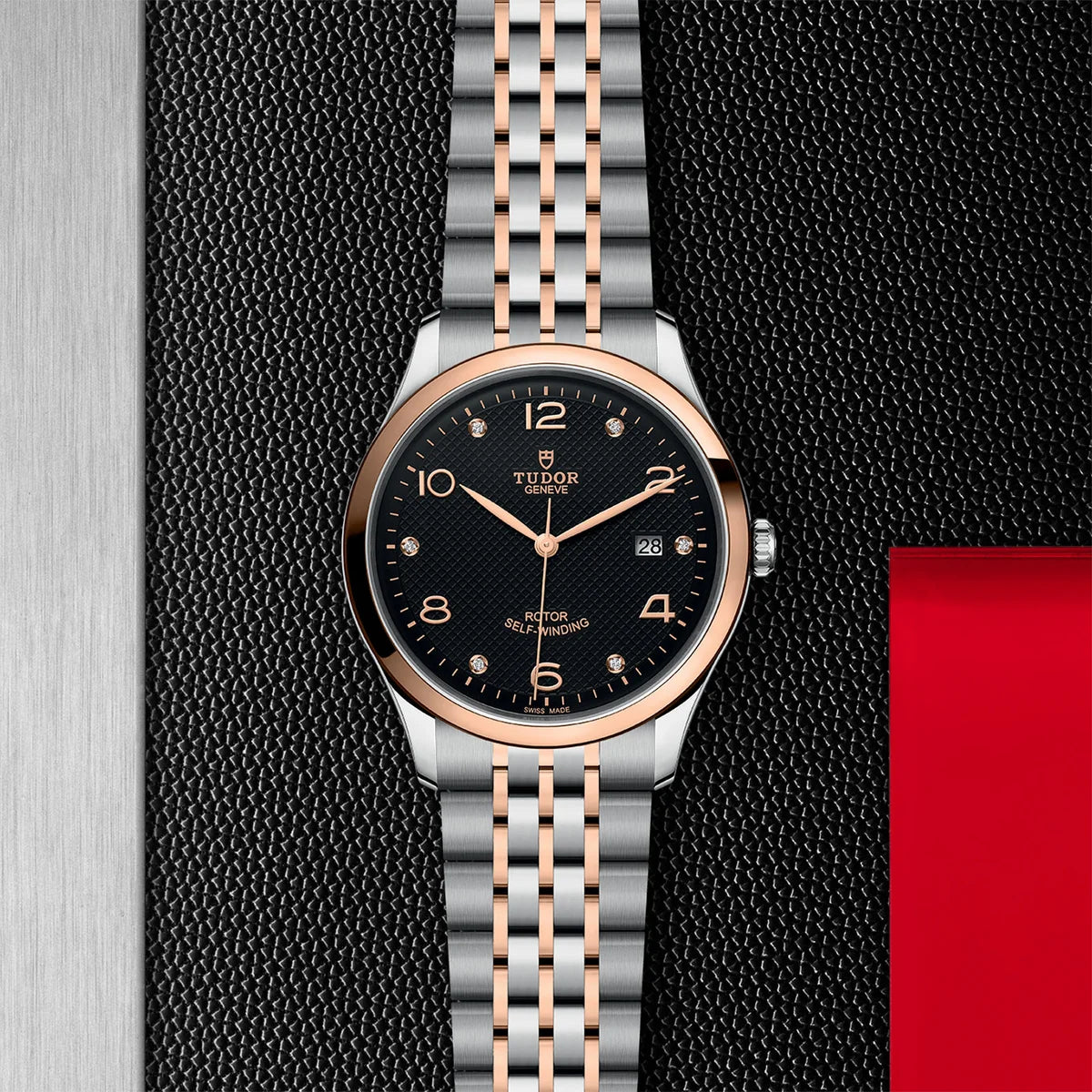 1926 Two-Tone 41mm - Black Diamond Dial on Bracelet