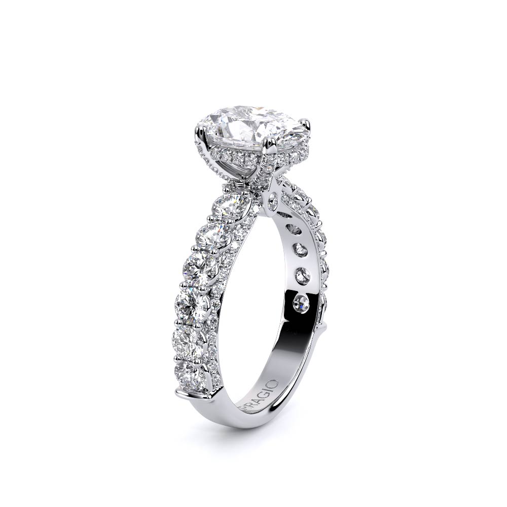 Verragio | Oval Pavé Engagement Ring 18K White Gold - CTR-0489