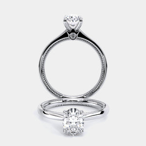 Oval Solitaire Platinum Engagement Ring - REN-SOL301