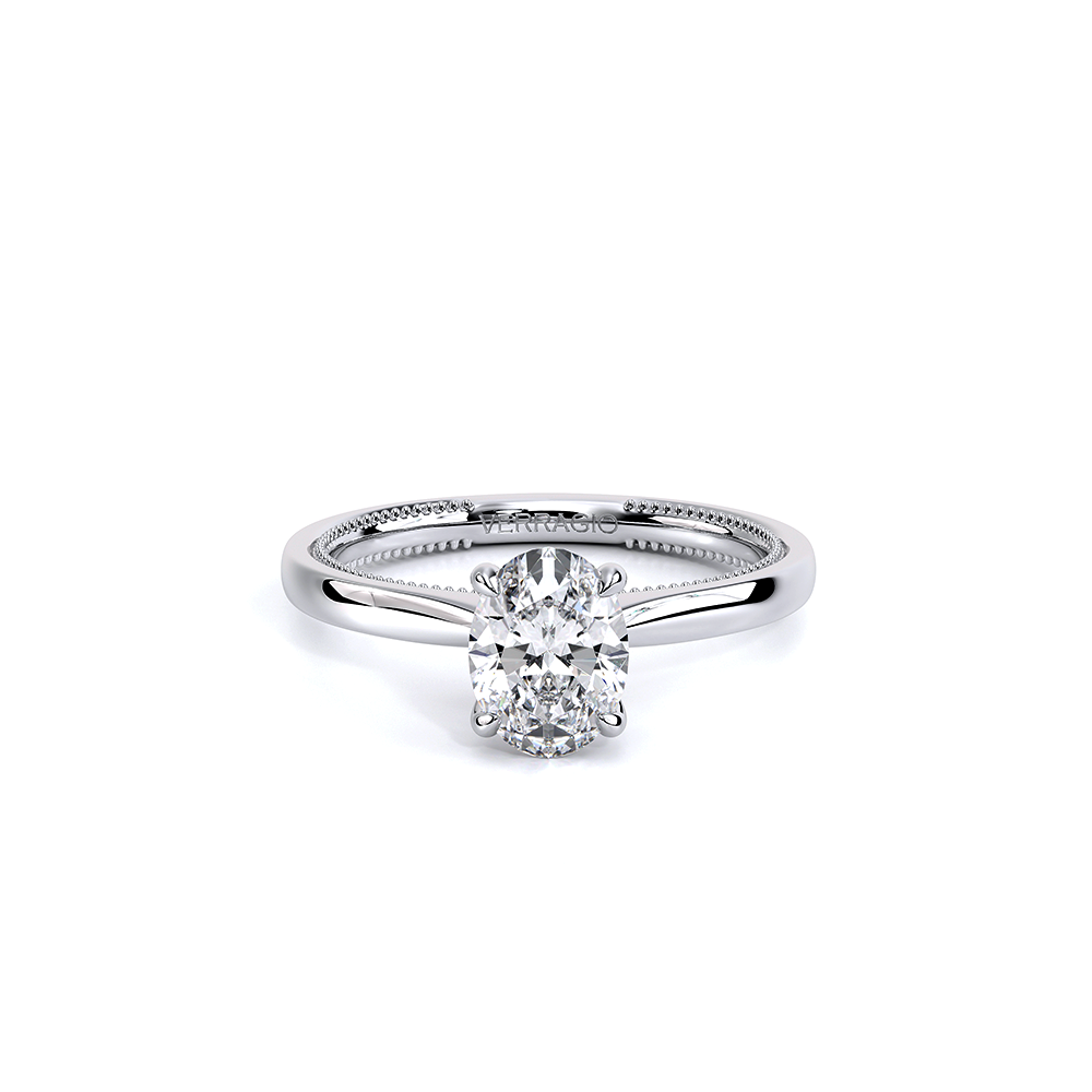 Oval Solitaire Platinum Engagement Ring - REN-SOL301