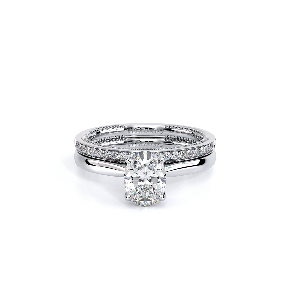 Oval Solitaire Platinum Engagement Ring - REN-SOL301