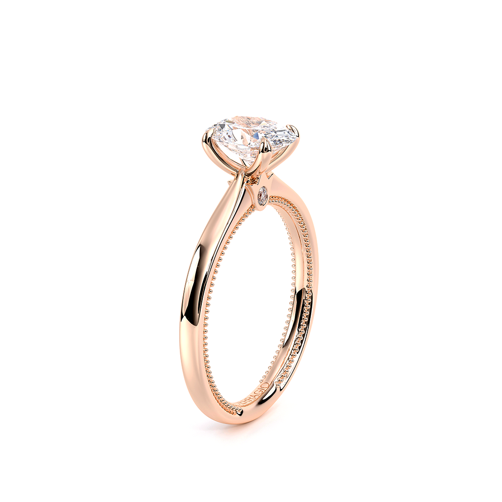 Oval Solitaire 18k Rose Gold Engagement Ring - REN-SOL301