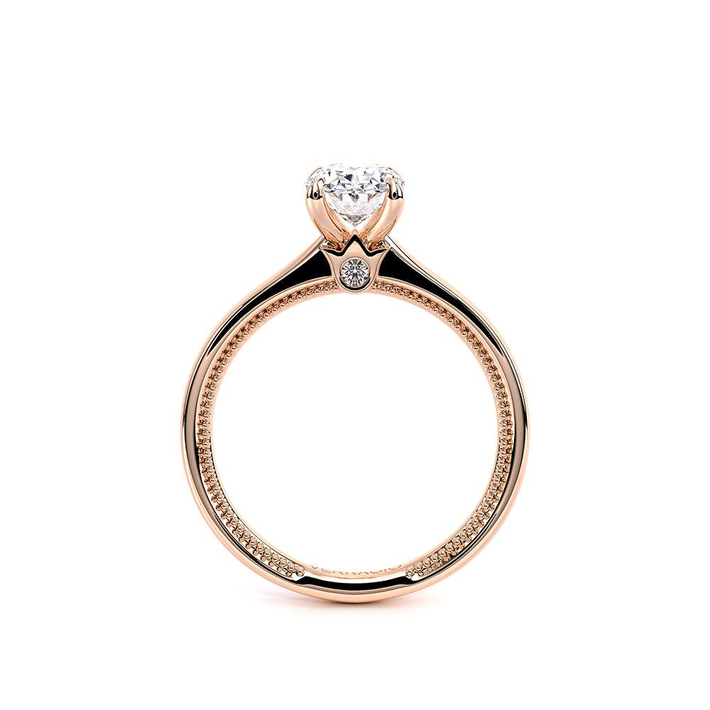 Oval Solitaire 18k Rose Gold Engagement Ring - REN-SOL301