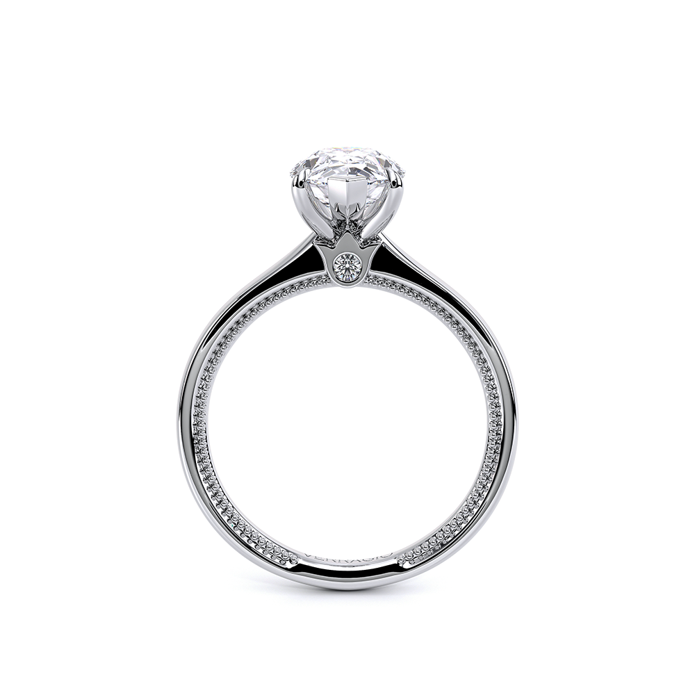Pear Solitaire Platinum Engagement Ring - REN-SOL301
