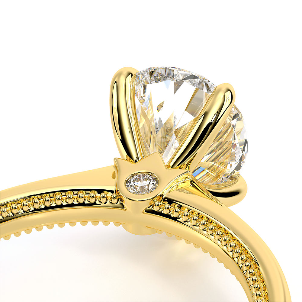 Pear Solitaire 18k Yellow Gold Engagement Ring - REN-SOL301