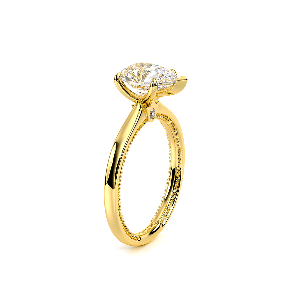 Pear Solitaire 18k Yellow Gold Engagement Ring - REN-SOL301