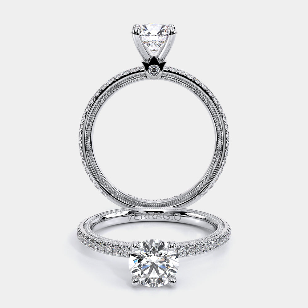 Round Solitaire Platinum Engagement Ring - TR-120R4