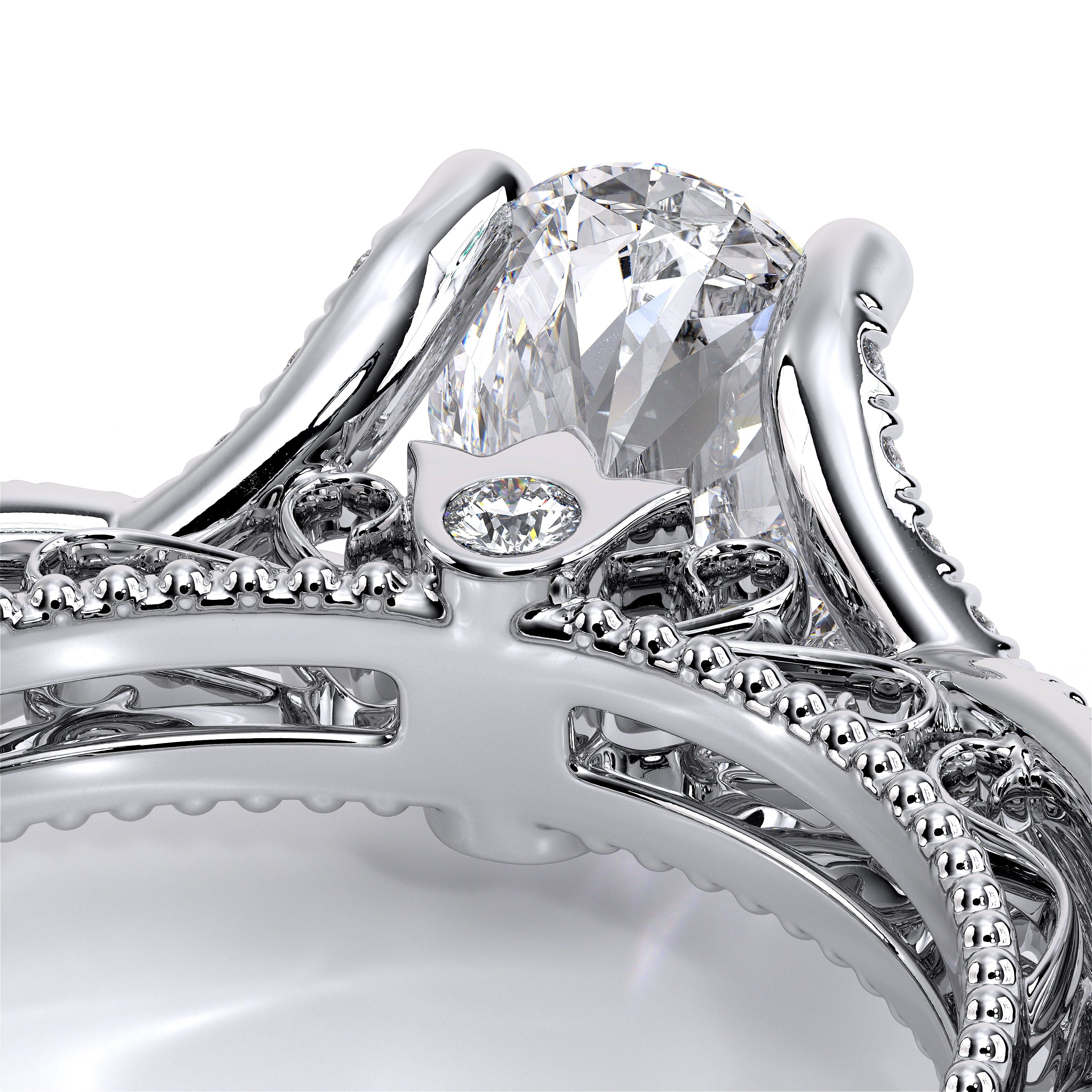 Verragio | Oval Pavé Engagement Ring Platinum - VEN-5003