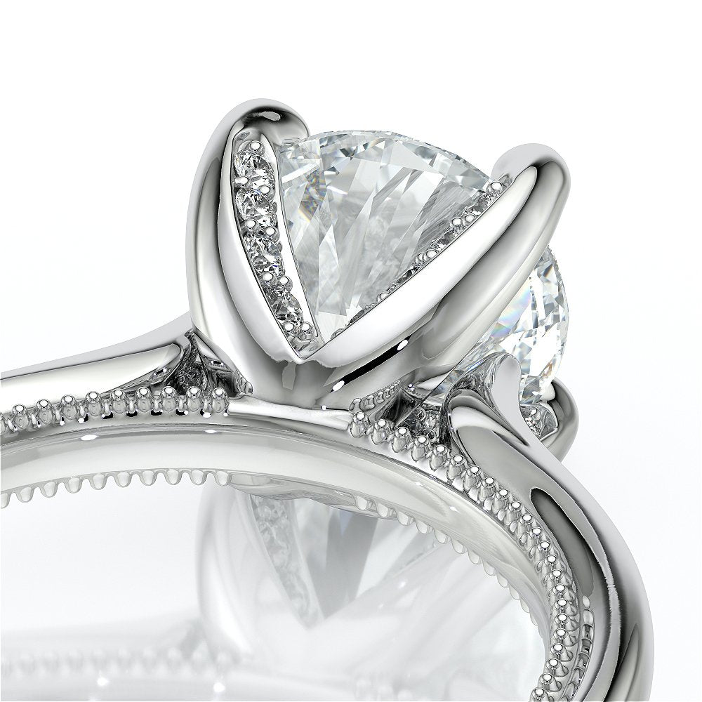 Round Solitaire Platinum Engagement Ring - VNG-2207