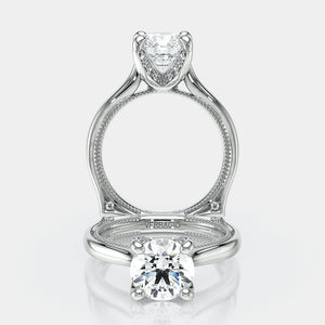 Round Solitaire Platinum Engagement Ring - VNG-2207