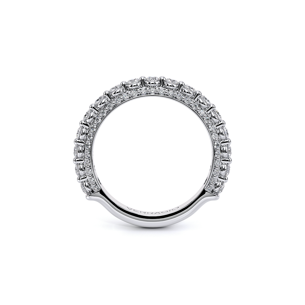 Modern Diamond Wedding Ring 14k White Gold - CTR-0488