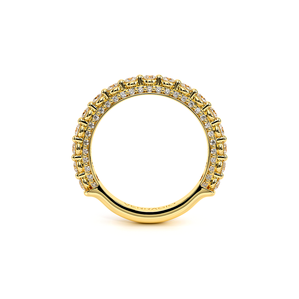 Modern Diamond Wedding Ring 18k Yellow Gold - CTR-0488