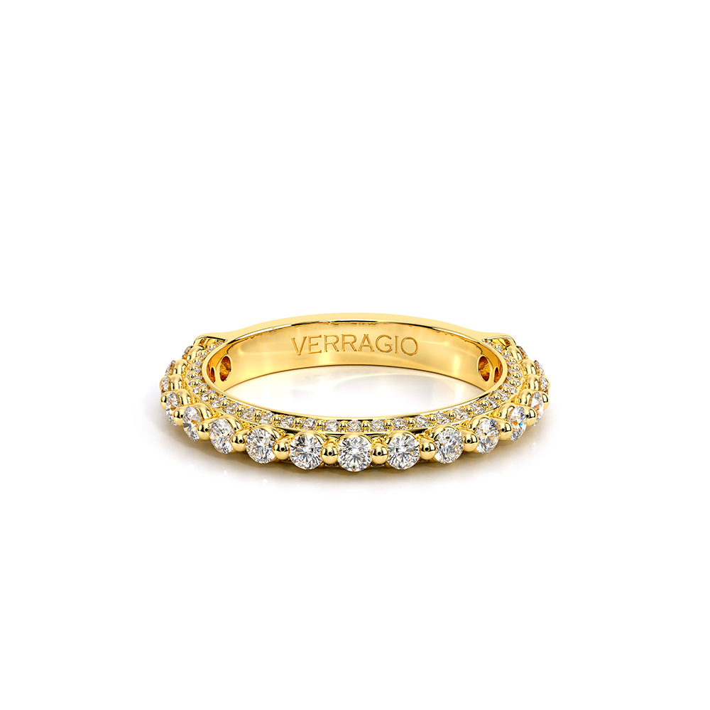 Modern Diamond Wedding Ring 18k Yellow Gold - CTR-0488