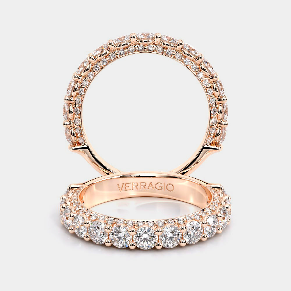 Classic Diamond Wedding Ring 14k Rose Gold - CTR-0489