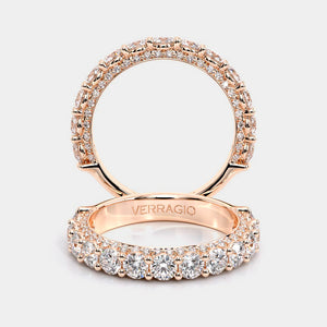 Classic Diamond Wedding Ring 14k Rose Gold - CTR-0489