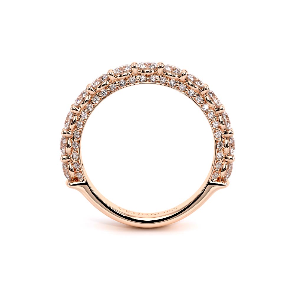 Classic Diamond Wedding Ring 14k Rose Gold - CTR-0489