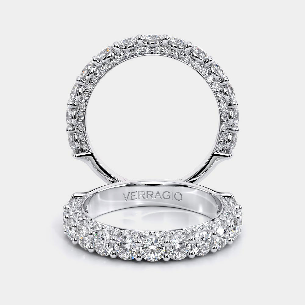 Classic Diamond Wedding Ring 14k White Gold - CTR-0489