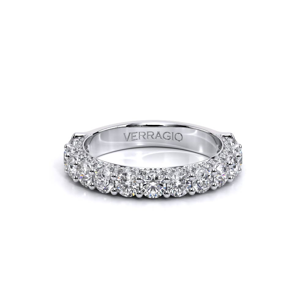 Classic Diamond Wedding Ring 14k White Gold - CTR-0489