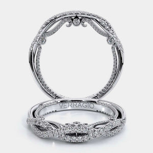 Vintage Diamond Accent Wedding Ring Platinum - INS-7060