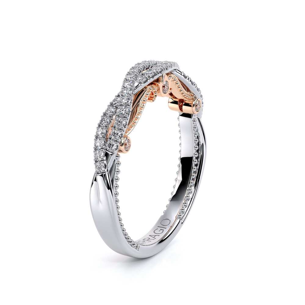 Vintage Diamond Accent Wedding Ring 14k White/Rose Gold - INS-7060