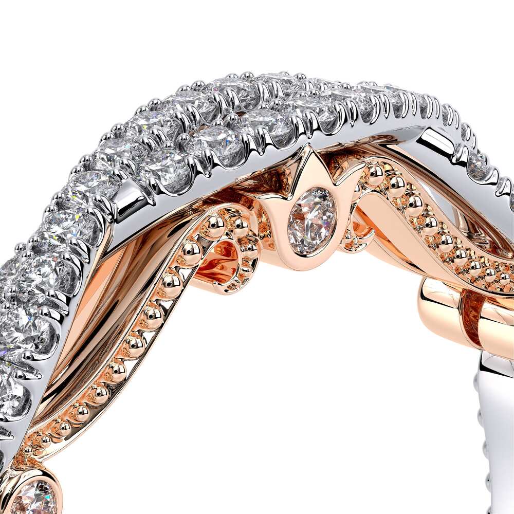 Vintage Diamond Accent Wedding Ring 14k White/Rose Gold - INS-7060