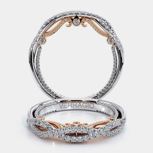 Vintage Diamond Accent Wedding Ring 18k White/Rose Gold - INS-7060