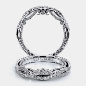 Vintage Diamond Accent Wedding Ring 14k White Gold - INS-7060