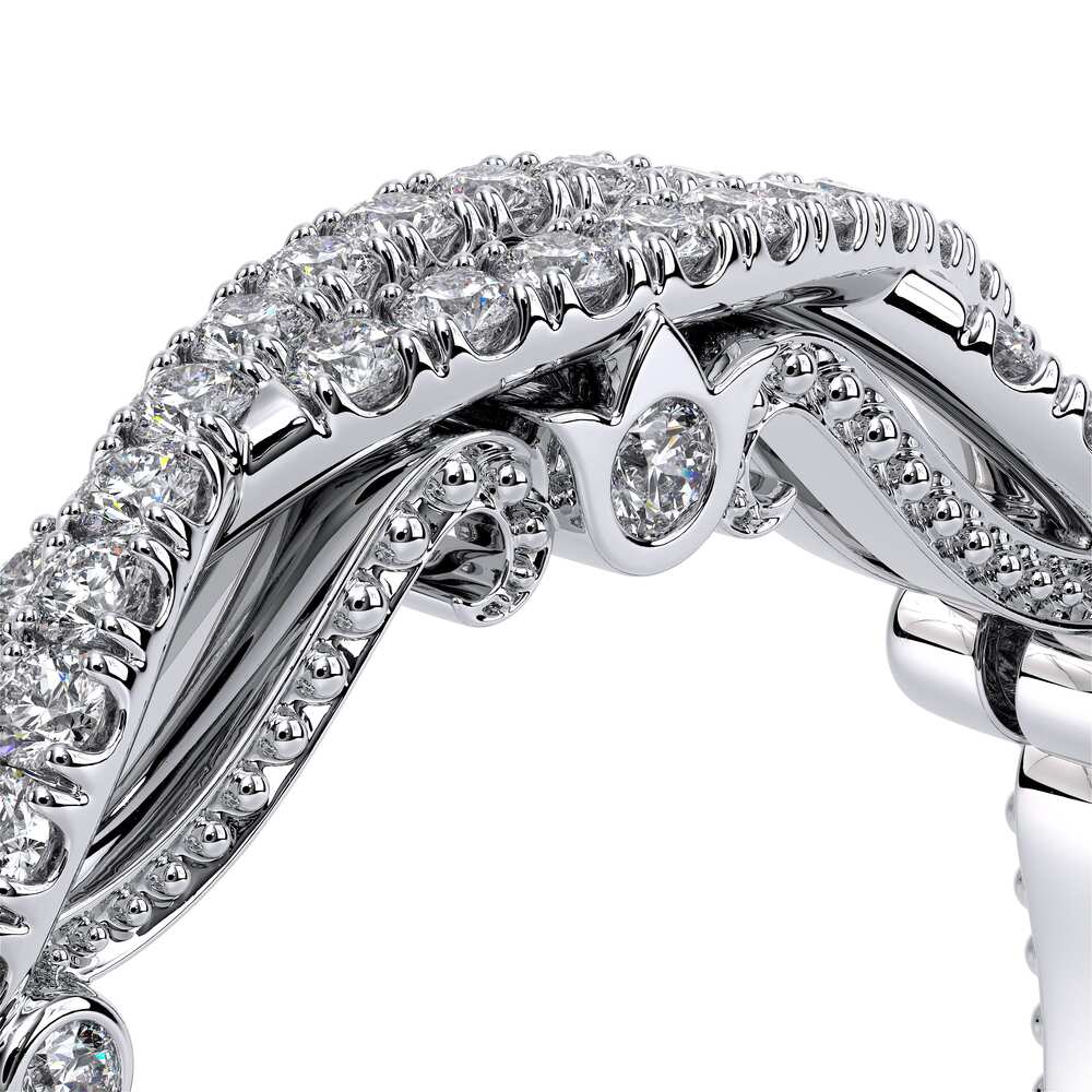 Vintage Diamond Accent Wedding Ring 18k White Gold - INS-7060