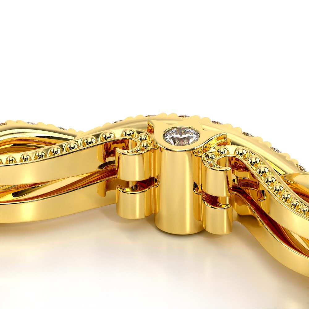 Vintage Diamond Accent Wedding Ring 14k Yellow Gold - INS-7060