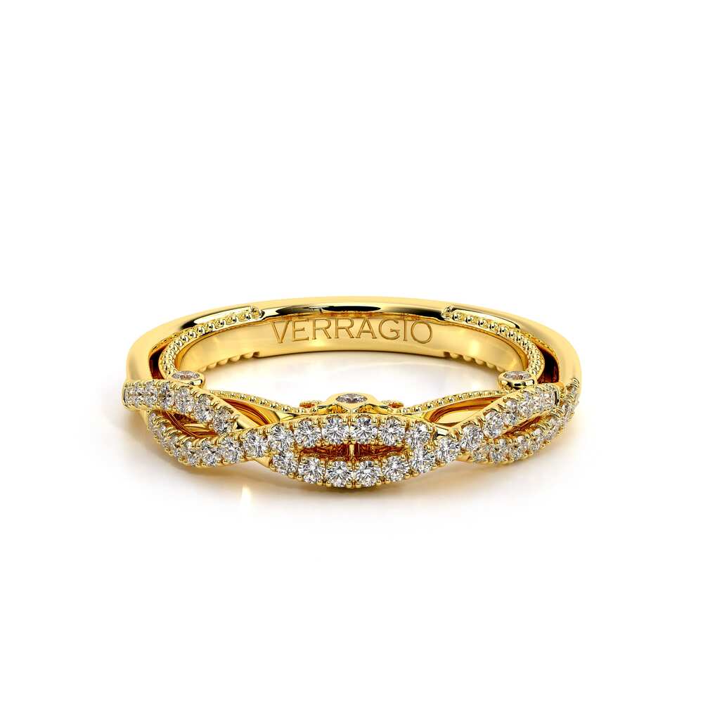 Vintage Diamond Accent Wedding Ring 18k Yellow Gold - INS-7060