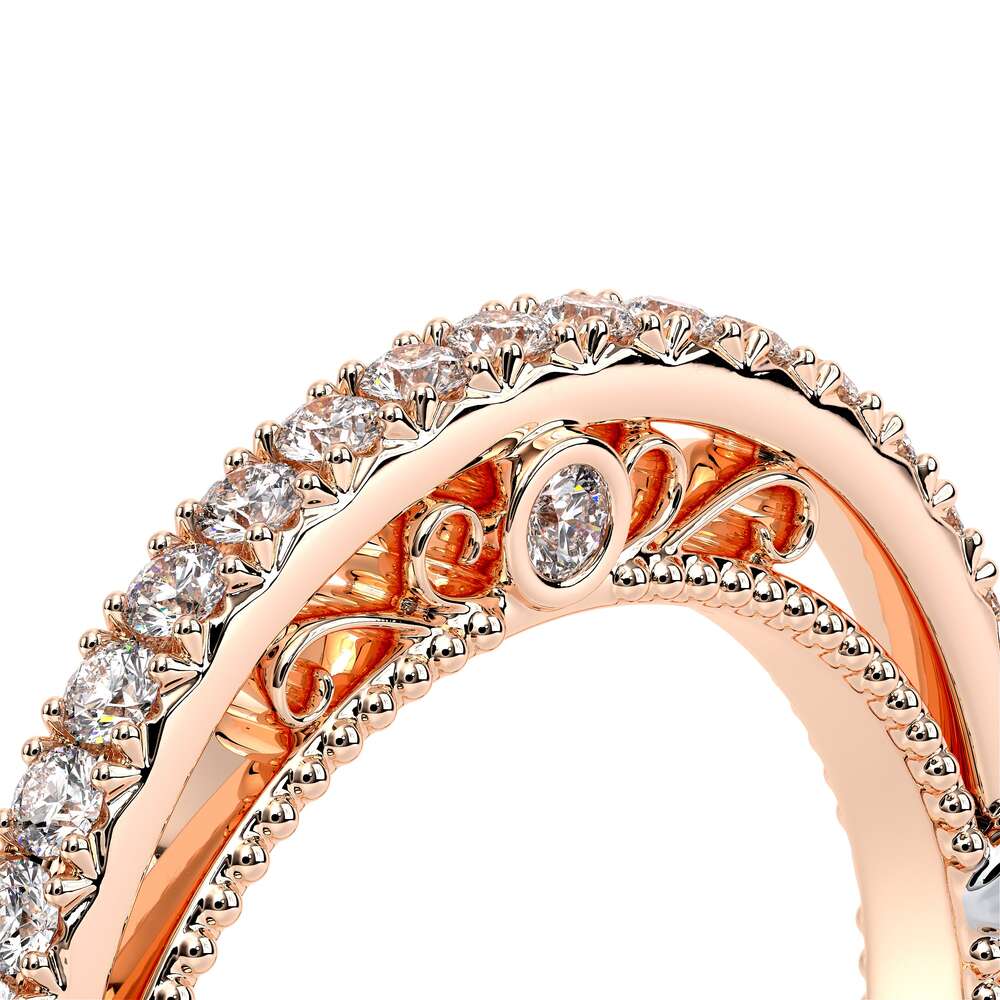 Vintage Lace Diamond Wedding Ring 18k Rose Gold - PR-122
