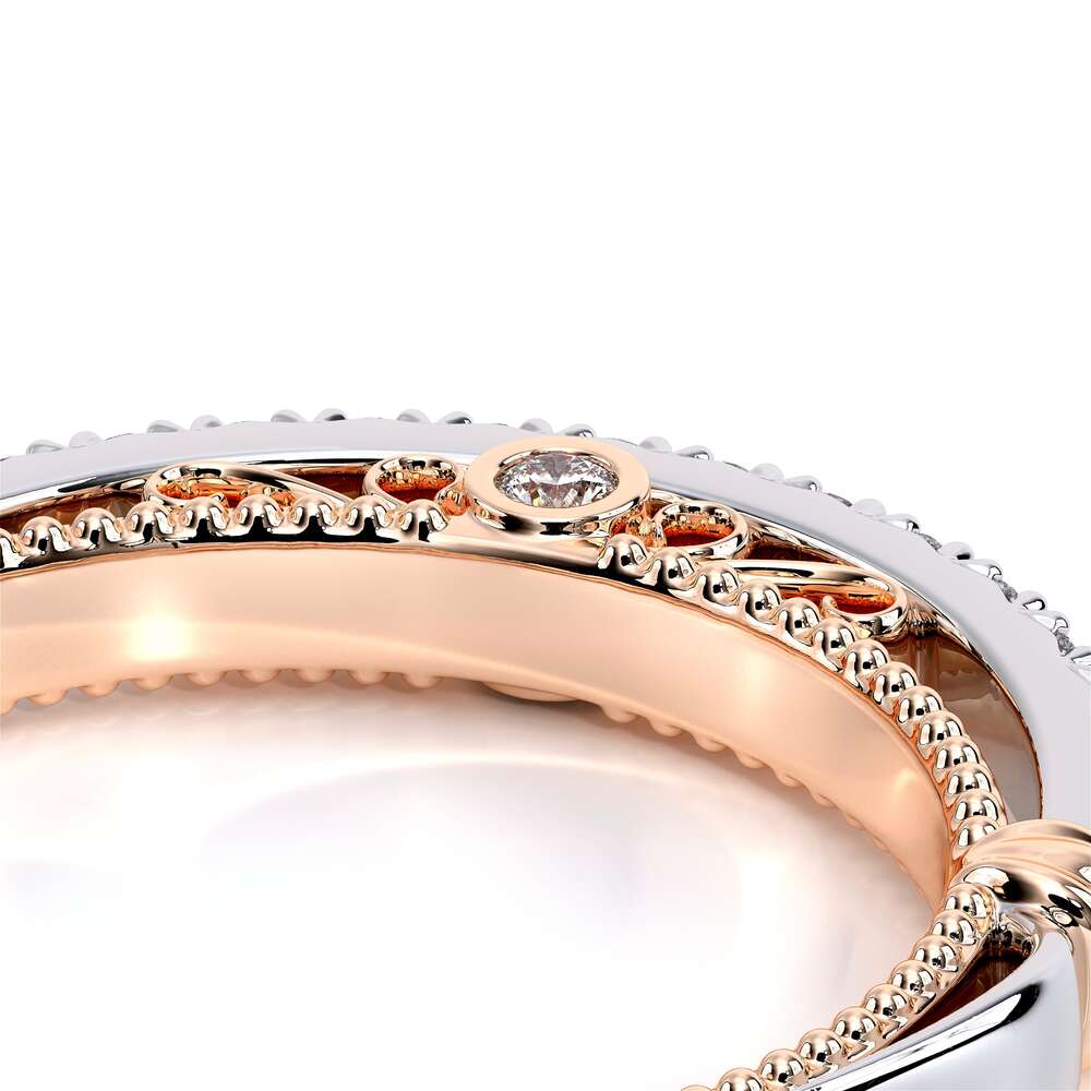 Vintage Lace Diamond Wedding Ring 18k White/Rose Gold - PR-122