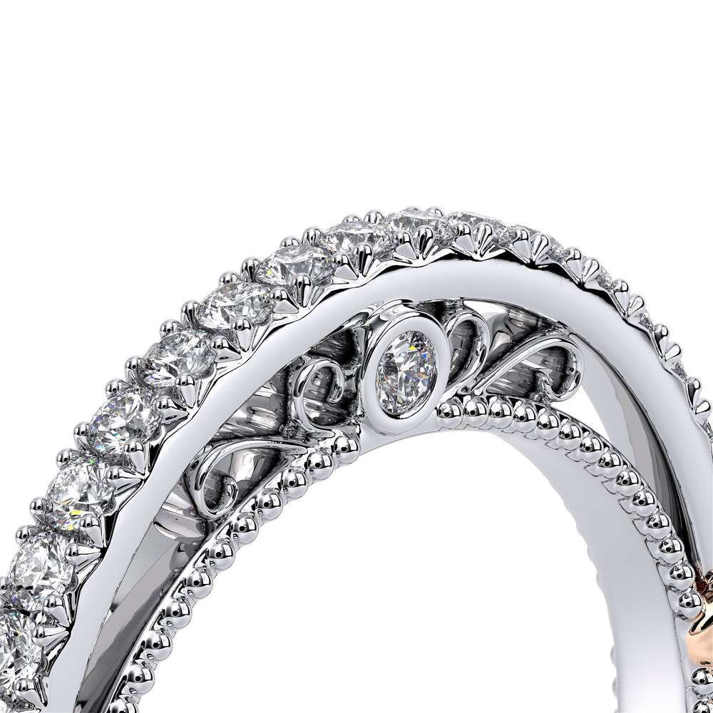 Vintage Lace Diamond Wedding Ring 18k White Gold - PR-122