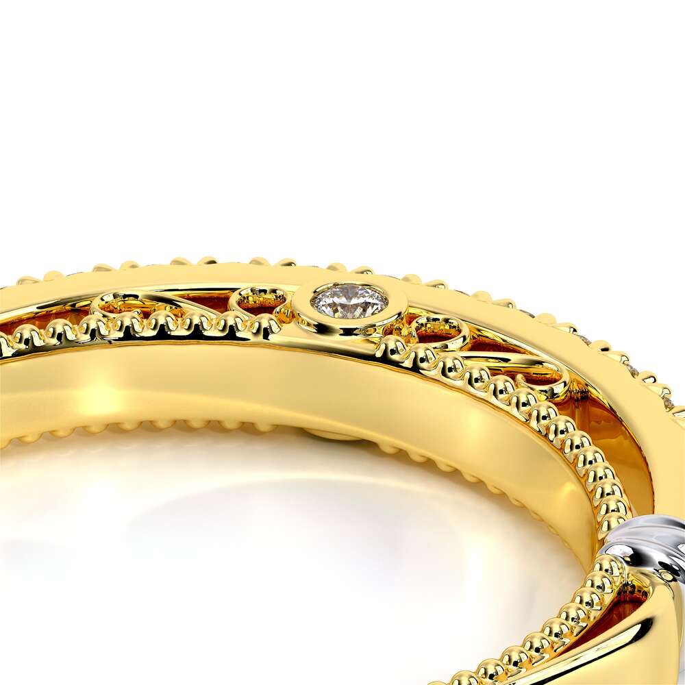 Vintage Lace Diamond Wedding Ring 14k Yellow Gold - PR-122