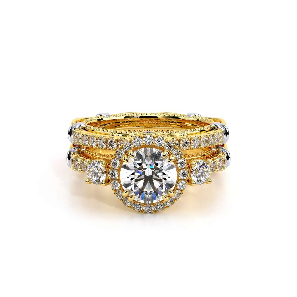 Vintage Lace Diamond Wedding Ring 18k Yellow Gold - PR-122